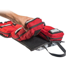 Load image into Gallery viewer, picture demonstration the velco attachments of the individual bleeding control kits