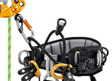Load image into Gallery viewer, black sequoia harness featuring gated attachment points