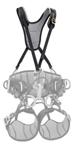 Petzl Sequioa SRT harness, emphasizing shoulder straps "Width"=625" "Height=1200"