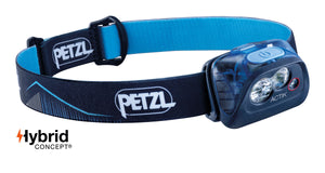 Petzl Actik compact headlamp in blue color Width= "1200" Height= "640"