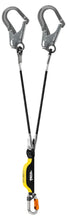 Load image into Gallery viewer, Double black lanyard with integrated energy absorber and MGO connectors
