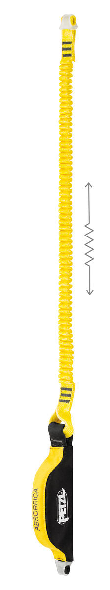 yellow Single lanyard with integrated energy absorber
