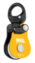 Load image into Gallery viewer, yellow Petzl Spin &quot;L1&quot; pulley with swivel Width=&quot;666&quot; Height=&quot;1200&quot;