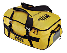 Load image into Gallery viewer, Petzl Duffel 65 carrying bag in black and yellow color