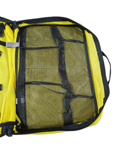 Mesh interior pouch of EVAC systems rigging pack for technical rescue