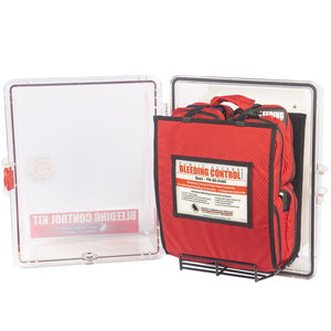 clear polycarbonate case that holds the bleeding kit