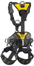 Load image into Gallery viewer, Black harness with yellow highlights rear view