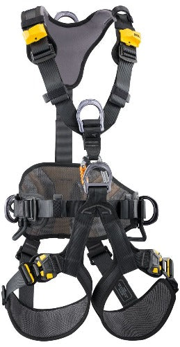 Petzl Avao Bod Fast Preofessional rescue harness, international version, balck with yellow components Width= 