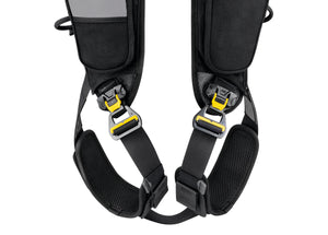 closeup on lower side of Petzl Newton Easyfit harness, international version "Width"=1200 "Height"=861