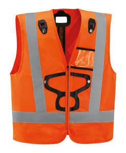 Petzl hi-viz vest for newton harness in orange color Width="983" Height="1200"