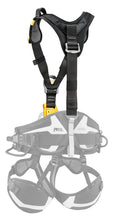 Load image into Gallery viewer, black and yellow TOP CROLL® L show with lower harness rear view