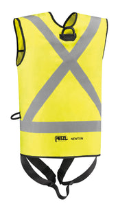 yellow safety harness rear view