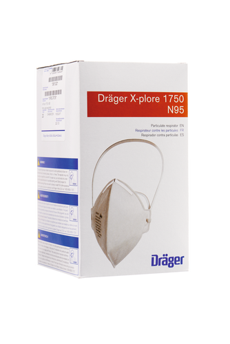 Box of 20 Draeger X-Plore 1750 N95 masks
