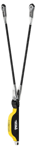 Double black lanyard with integrated energy absorber