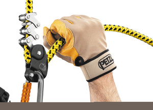 gloved hand holding Petzl Zillon lanyard Width= "1200" Height= "861"