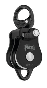 black Petzl Spin L2 double pulley with swivel Width="645" Height="1200"