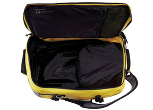open Petzl Duffel 65 bag showing interior of bag