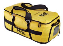 Load image into Gallery viewer, Petzl Duffel 85 carrying bag in black and yellow color